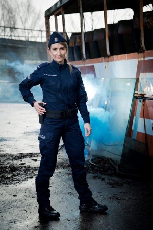 Ewelina raban-lewkowicz policjantka z wydziału patrolowo-interwencyjnego KMP w Białymstoku